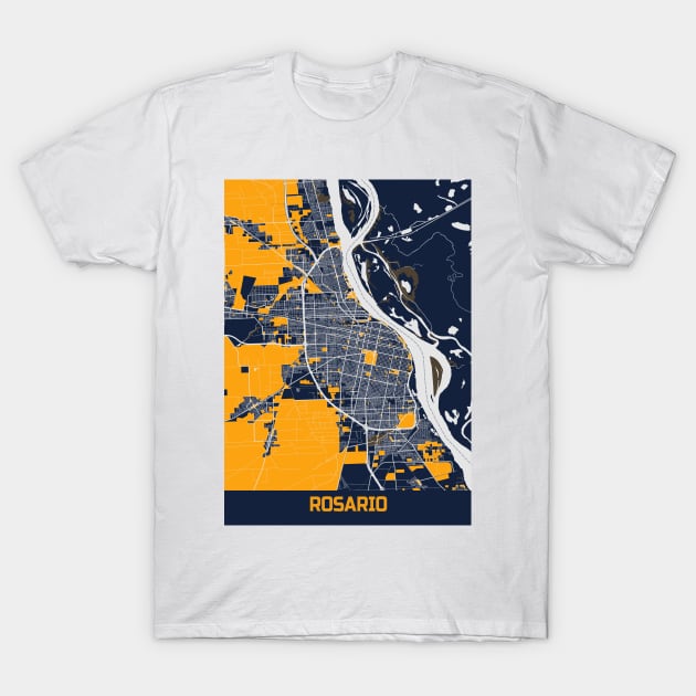 Rosario - Argentina Bluefresh City Map T-Shirt by tienstencil